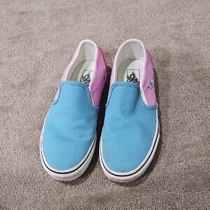 Vans Blue and Pink Slip-On Shoes